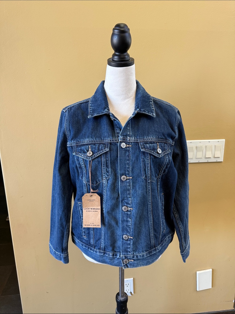 Lucky Brand Dark Blue Denim Jean Jacket